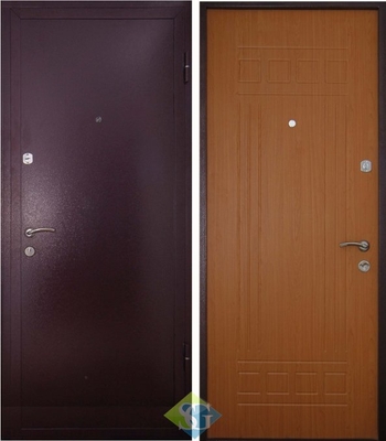 Дверь порошковое напыление (бронеконверт) и МДФ шпон (16 мм)
