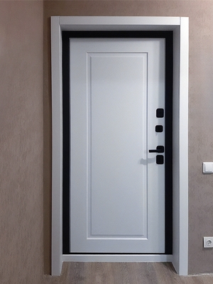 Дверь с белой накладкой MDF