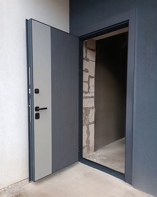 Двухцветная входная дверь