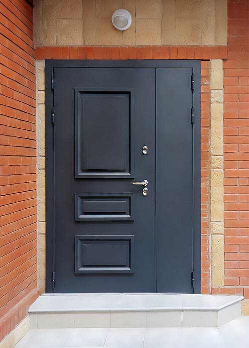 Металлобагетная полуторная дверь