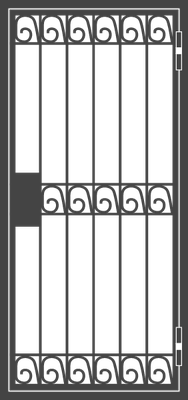 Металлическая решетчатая дверь 03 Металлическая решетчатая дверь 03