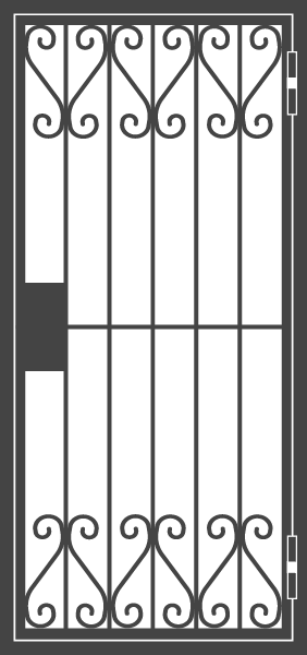 Металлическая решетчатая дверь 08