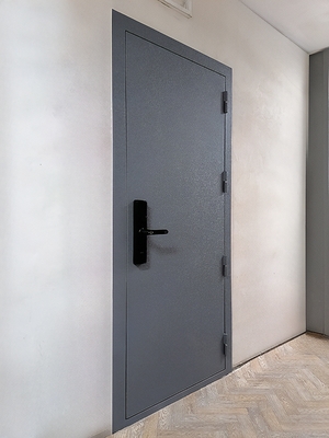Серая порошковая дверь с «умным» замком Серая порошковая дверь с «умным» замком