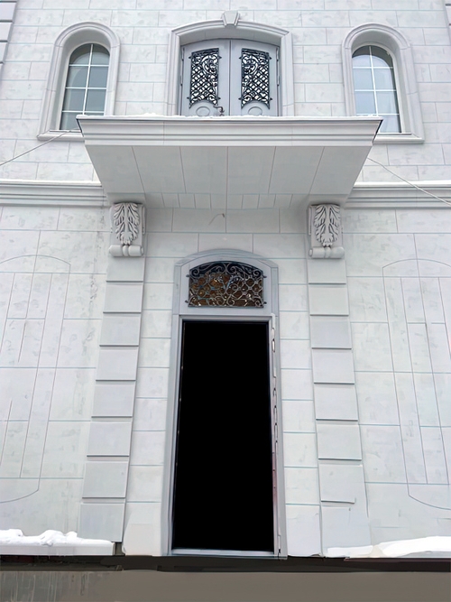 Установленный короб с фрамугой Установленный короб с фрамугой