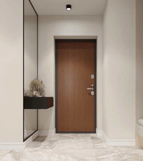 Входная дверь МДФ в интерьере квартиры