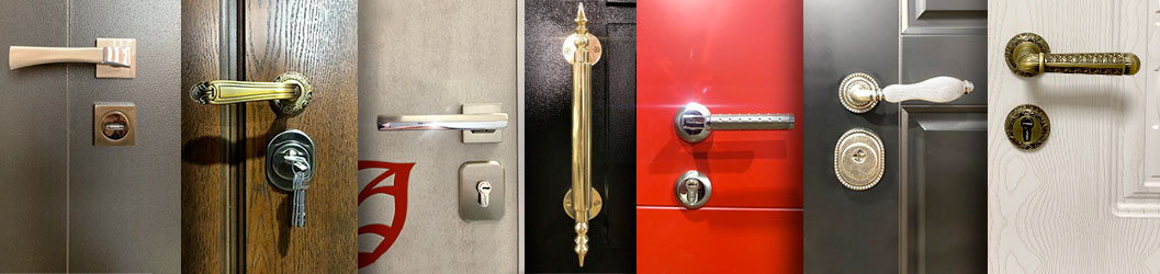 Большой ассортимент дверных ручек Большой ассортимент дверных ручек